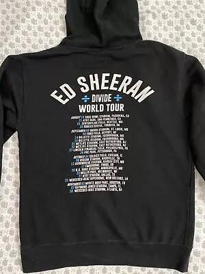 Buy Ed Sheeran Divide World Tour Hoodie Adult Band Merch Sweatshirt Black Size Small • 24.13£
