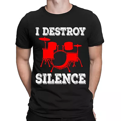 Buy I Destroy Silence Drummer Musician Band Gift Musical Mens Womens T-Shirts #VED • 9.99£