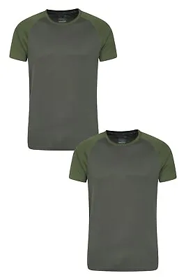 Buy Mountain Warehouse Mens Endurance T-Shirt 2 Pack Breathable UV Protection Top • 17.99£
