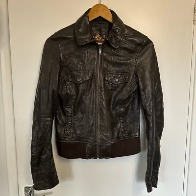 Buy Real Leather Collection Women’s Leather Jacket Medium Brown • 30£