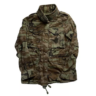 Buy Ralph Lauren Denim & Supply Camo Military Jacket Army USA Flag Distressed Parka • 75£