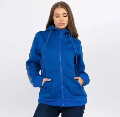 Buy Women's Denim And Jersey Jacket With Zip-Up Hood • 47.25£