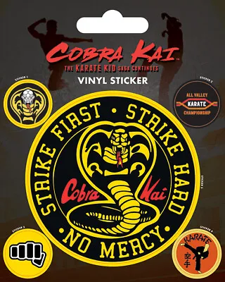 Buy Cobra Kai Emblem Strike First Sticker Pack New 100% Official Merch • 1.99£