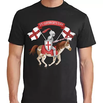 Buy England Knight & Horse St George's Proud Mens Kids T-Shirt English Day Tee • 7.99£