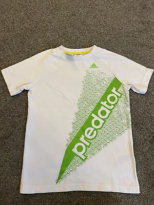 Buy Adidas Predator White Boys T- Shirt  - Size 9-10 Years • 4£