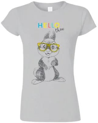 Buy Ladies Bambi Thumper Glasses Official Tee T-Shirt Womens • 15.99£