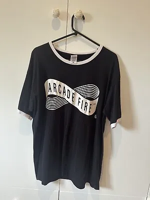 Buy Arcade Fire - Infinite Content UK Tour 2018, T-Shirt (Size  XL / Navy Colour). • 14.99£