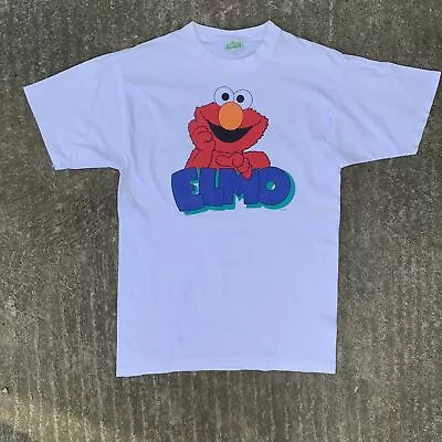 Buy Vintage Elmo Sesame Street Official, Made In USA Single Stitch T Shirt, Rare, L • 33.50£