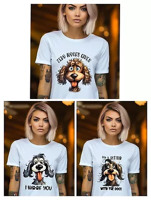 Buy Funny Dog Cute Woof Man's Best Friend Quote Sarcastic Rude Woman TShirt UK • 8.99£