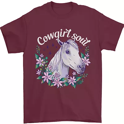 Buy Cowgirl Soul Equestrian Horses Mens T-Shirt 100% Cotton • 11.48£