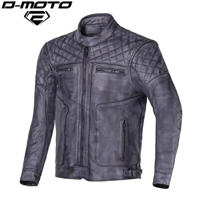 Buy Mens Motorbike Motorcycle Touring Biker Jacket Vintage Racer Leather Jacket Coat • 84.79£