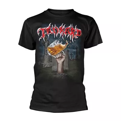 Buy TANKARD - DIE WITH A BEER BLACK T-Shirt, Front & Back Print Small • 12.18£