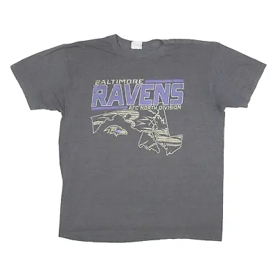 Buy NFL Baltimore Ravens Mens T-Shirt Grey Short Sleeve USA XL • 9.99£