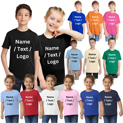 Buy Personalised Named T-Shirt Custom Text Logo Photo Tee Boys Girls Unisex Gift Top • 7.95£
