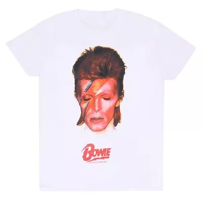 Buy David Bowie - Aladdin Sane Unisex White T-Shirt Large - Large - Unis - K777z • 16.50£