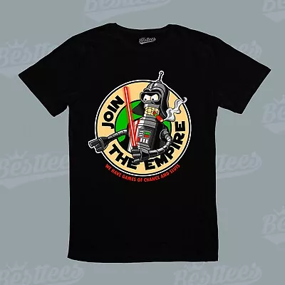 Buy Futurama Bender Star Wars Darth Vader Robots Metal Funny Cartoon T-Shirt • 22.53£