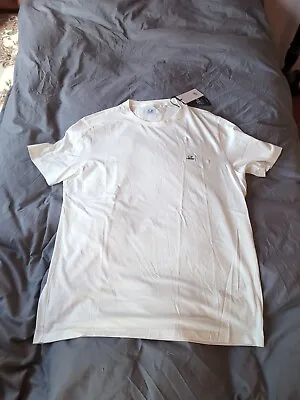 Buy C.P. Company  Jersey 30/1  White Short Sleeve T-Shirt  Size 2XL • 55£