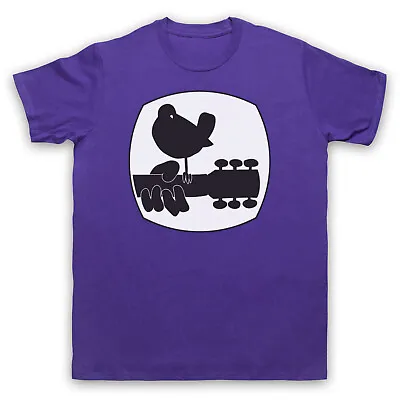 Buy Woodstock Rock Festival Black & White Logo Retro Music Mens & Womens T-shirt • 17.99£