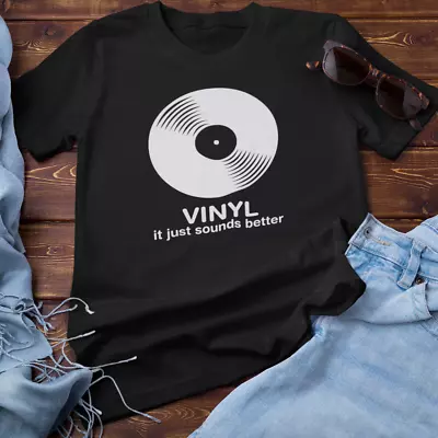 Buy VINYL It Sounds Better T-SHIRT (Record Collecting LP Album Music Dad Hipster) • 14.99£