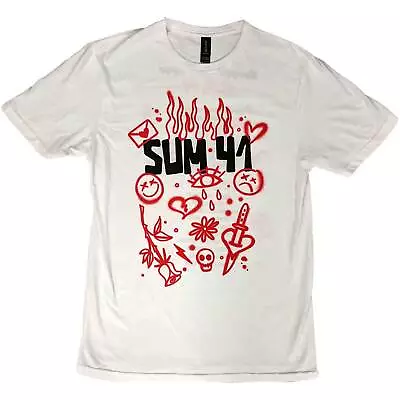 Buy Sum 41 Sketches European Tour 2022 Official Tee T-Shirt Mens • 15.99£