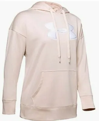 Buy Under Armour Women's S Pink Shine W/White Chenille Logo Lined Pullover Hoodie  • 18.89£