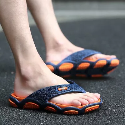 Buy Trendy Men's Slippers Comfortable And Stylish Flip Flops For Casual Wear • 17.89£