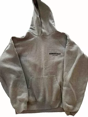 Buy Fear Of God Essentials Pullover Hoodie 'Grey' - Size L • 23£