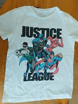 Buy Justice League White Tshirt 10-11yrs • 1.50£