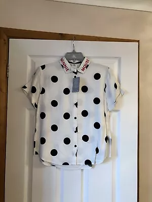 Buy New Ladies Disney Store Minnie Mouse Top Uk M Minnie Rocks The Dots Shirt Bnwt • 25.99£