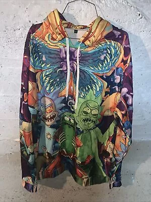 Buy Rick And Morty Hoodie Mens Size 6XL Colorful Handmade Pullover Sweatshirt • 37.89£