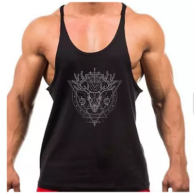 Buy Druid Symbol Gym Vest Bodybuilding Muscle Training Weightlifting Top  • 8.99£