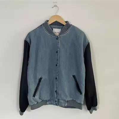 Buy Monki Mens Size M Medium Blue Jacket Varsity Coat 22  Pit To Pit • 17.95£