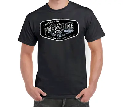 Buy Powered By Moonshine T-shirt T Shirt Clothing Apparel Hot Rod Rockabilly Tshirt • 18.57£