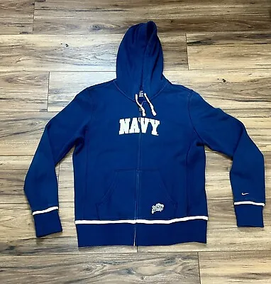 Buy Nike USA Navy Academy College University Blue Zip Up Sweatshirt Hoody Women Sz L • 31.18£