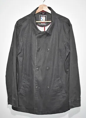 Buy Mosqueton Pea Coat Jacket Double Breasted Reefer Grey Mens XL Utility Chore • 54.99£