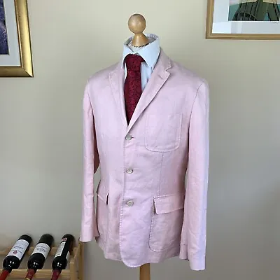 Buy POLO RALPH LAUREN Pink 100% Linen Blazer - Men’s UK42R EU52R - Summer Jacket • 70£