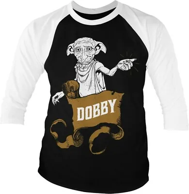 Buy Harry Potter Dobby Baseball 3/4 Sleeve Tee T-Shirt White-Black • 31.86£