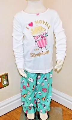 Buy CARTERS GIRLS 2 Piece MOVIES AND SLEEPOVERS QUALITY Snug Fit Cotton PJs 3/4/5/6  • 9.99£