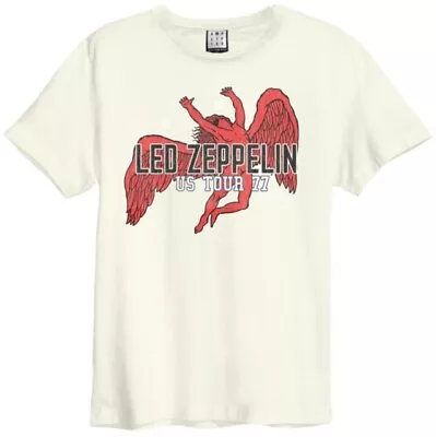 Buy Led Zeppelin Us Tour 77 Icarus Vintage White Large Unisex T-Shirt NEW • 23.99£