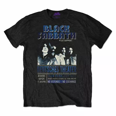 Buy Black Sabbath German Theatre '73 Official Merch Eco Recycling T-Shirt • 20.92£