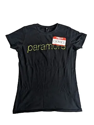 Buy Paramore - Hello My Name Is Ignorance Nametag T-Shirt - 2009 Tour - Medium • 39.99£