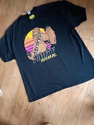 Buy Brand New Star Wars Chewbacca Party Animal Black T Shirt XXL • 4.99£