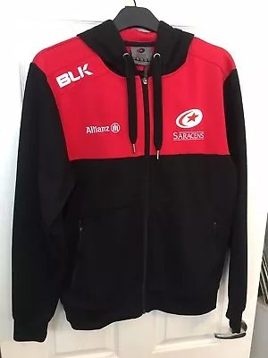 Buy Men's Black And Red Rugby Saracens Full Zip Hoodie Tracksuit Jacket Size: Small • 39£