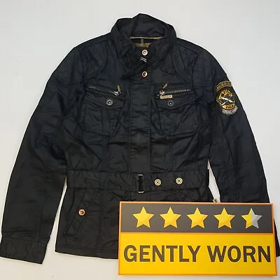 Buy KHUJO Womens  Jacket SIREN II Military Army Style Cotton LARGE Dark Blue • 55£