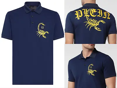Buy Philipp Plein Scorpion Polo Shirt Logo Patch Shirt T-Shirt New Season XS • 216.70£