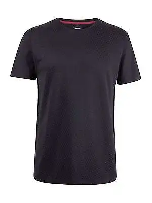 Buy New Mens Burton Black Geometric Print Textured T-Shirt Size S Small RRP £18 • 11.95£