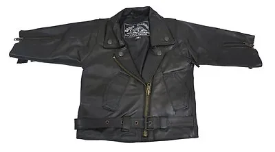 Buy Plain Leather Baby Biker Toddler Brando Motorcycle Motorbike Fashion Jacket - T • 45£