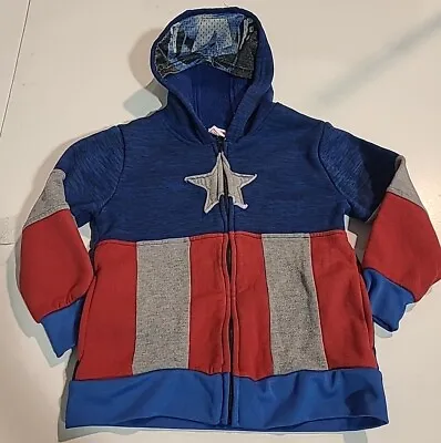 Buy Marvel Captain America Zip-Up Hoodie (Youth Size S/5)  By C-Life Group • 18.10£