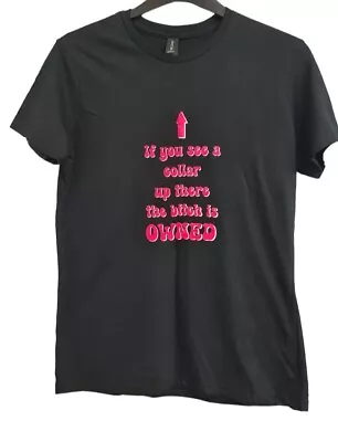 Buy Bdsm If You See A Collar Up There The Bitch Is Owned Women's Fitted T Shirt • 9.99£