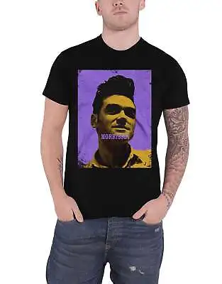 Buy Morrissey T Shirt Purple And Yellow Portrait New Official Mens White • 15.93£